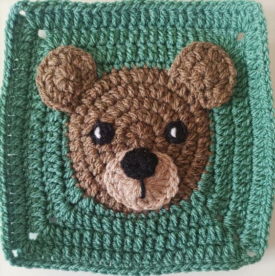 Crochet Bear Granny Square