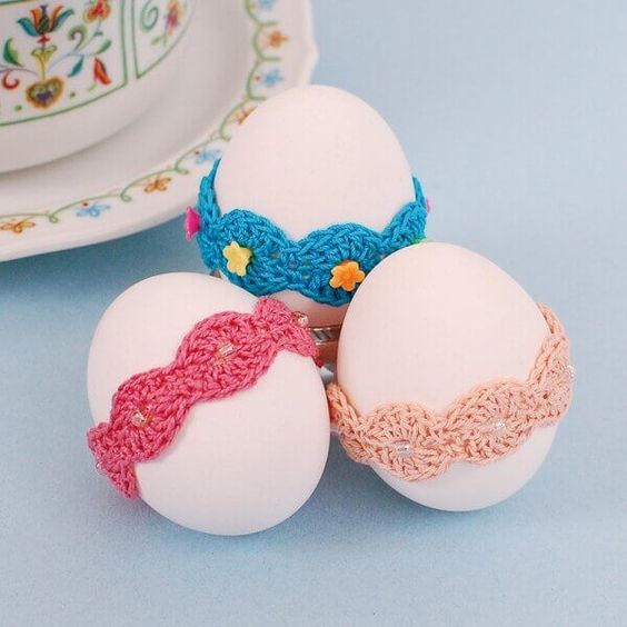 Crochet Easter Lace Egg Wrap