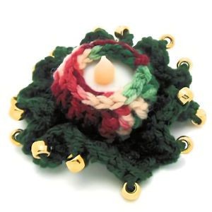 Crochet Beaded Tealight Christmas Candle Holder