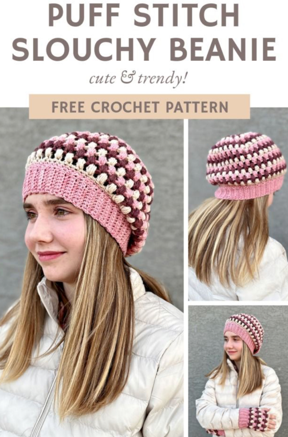 crochet-puff-stitch-slouchy-beanie-free-pattern-free-crochet