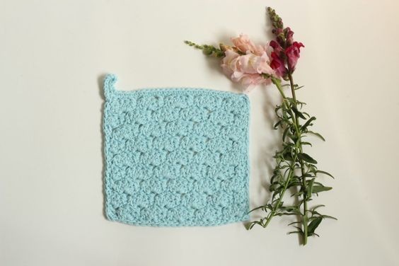 Crochet Blue Washcloth