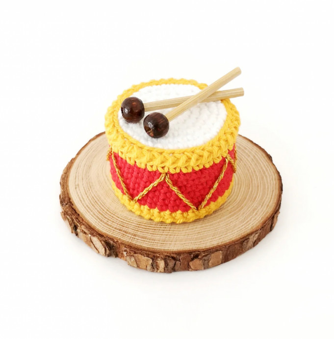 Crochet Drum Ornament Pattern