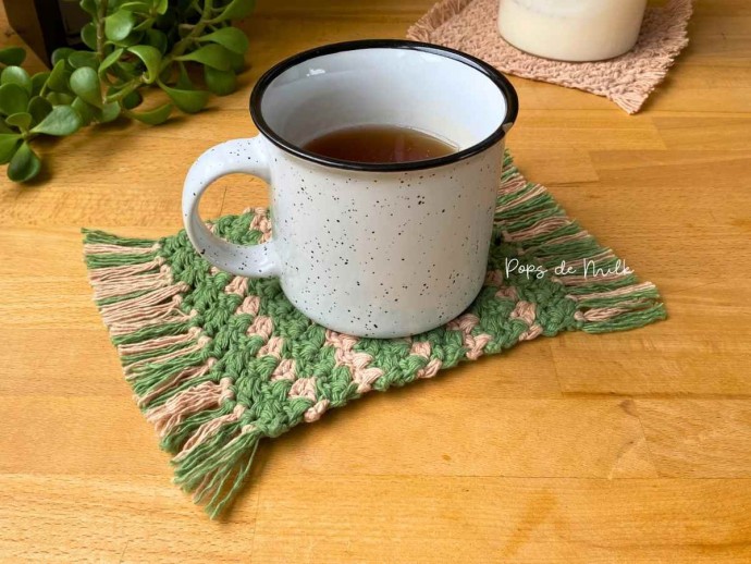 Crochet Rustic Mug Rug