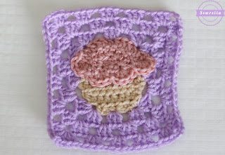 Crochet Cupcake Granny Square