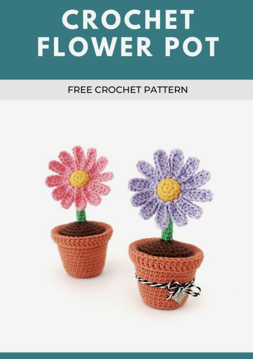 No-Sew Crochet Flower Pot – FREE CROCHET PATTERN — Craftorator