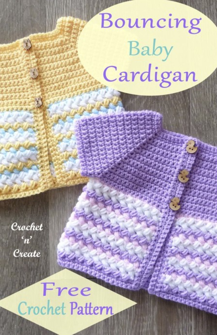 Bouncing Baby Cardigan Crochet Pattern (FREE)