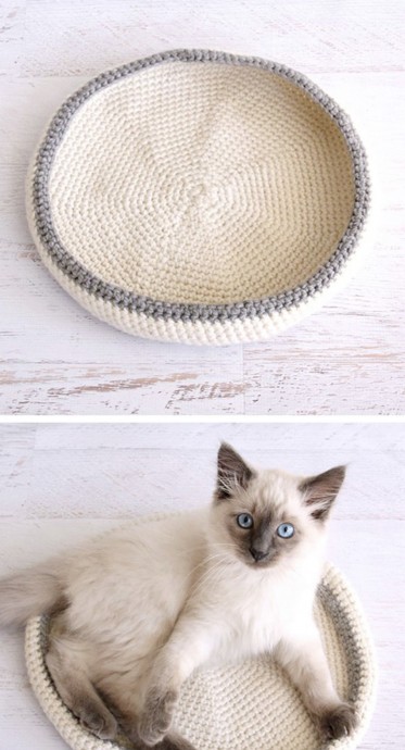 Free Crochet Cat Bed Pattern