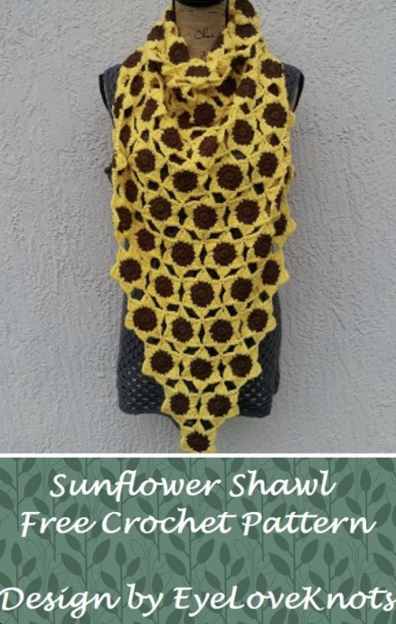 Sunflower Shawl - Free Crochet Pattern