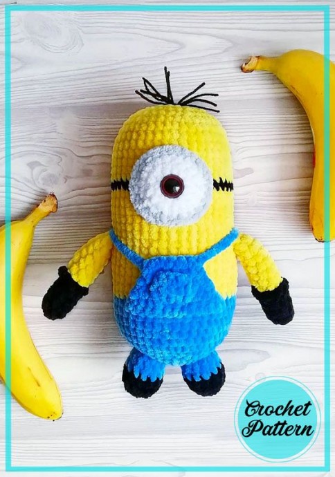 Crochet Plush Velvet Minion Amigurumi