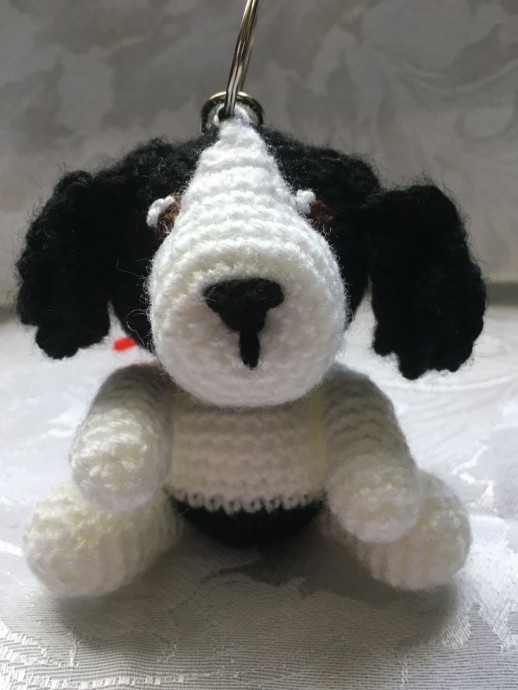 Crochet Pippa the Puppy Keyring