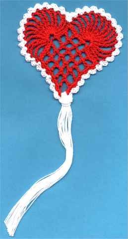 Crochet Heart Bookmark