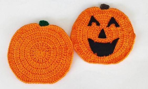 Crochet Fall Pumpkin Hot Pad