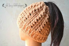 Crochet Messy Bun Hat