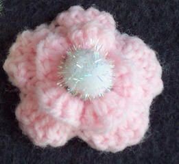 Crochet Flower Pin