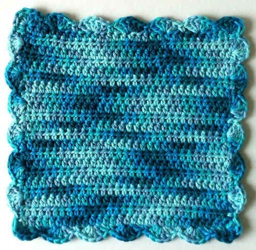 Crochet Ocean Shells Dishcloth