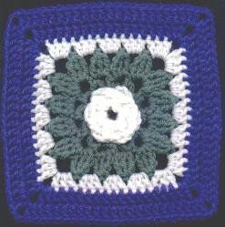 Crochet Snow Flower Square