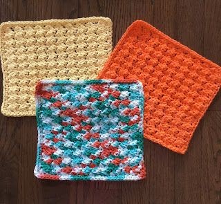 Crochet Cluster Washcloths/Dishcloths