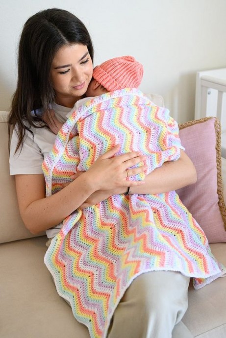 Crochet Chevron Baby Blanket