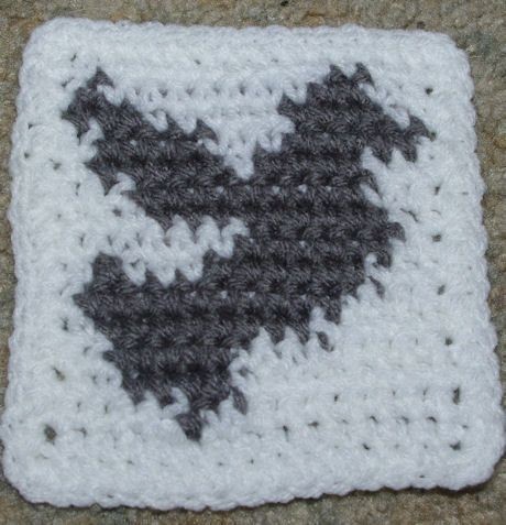 Crochet Row Count Dove Coaster