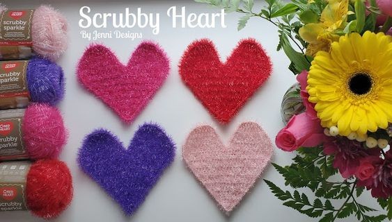 Crochet Scrubby Heart