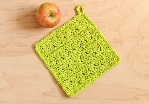 Crochet Green Washcloth