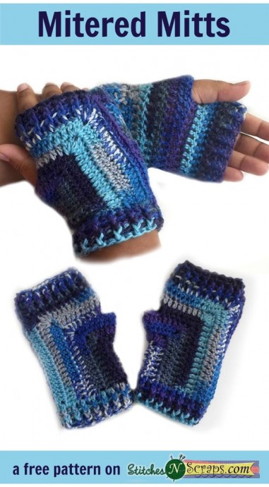 Crochet Mitered Mitts