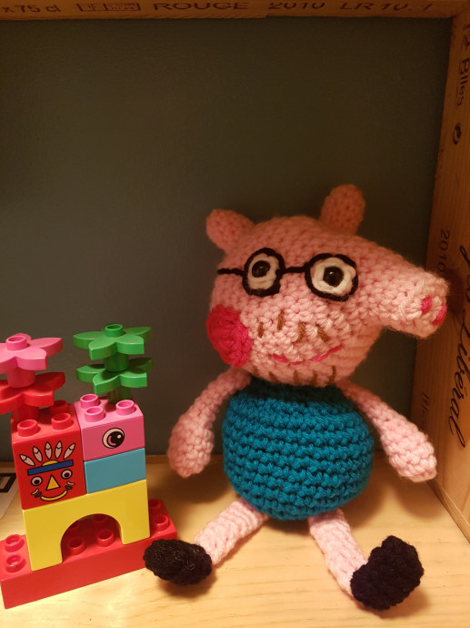 Crochet Father Pig Toy