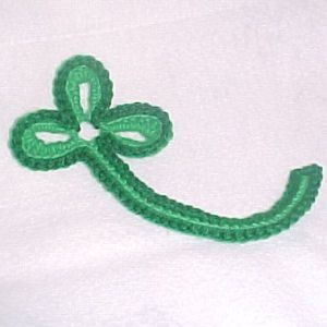 Crochet Shamrock Bookmark