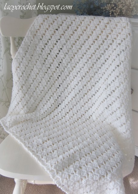 Crochet Lacy Braids Baby Blanket