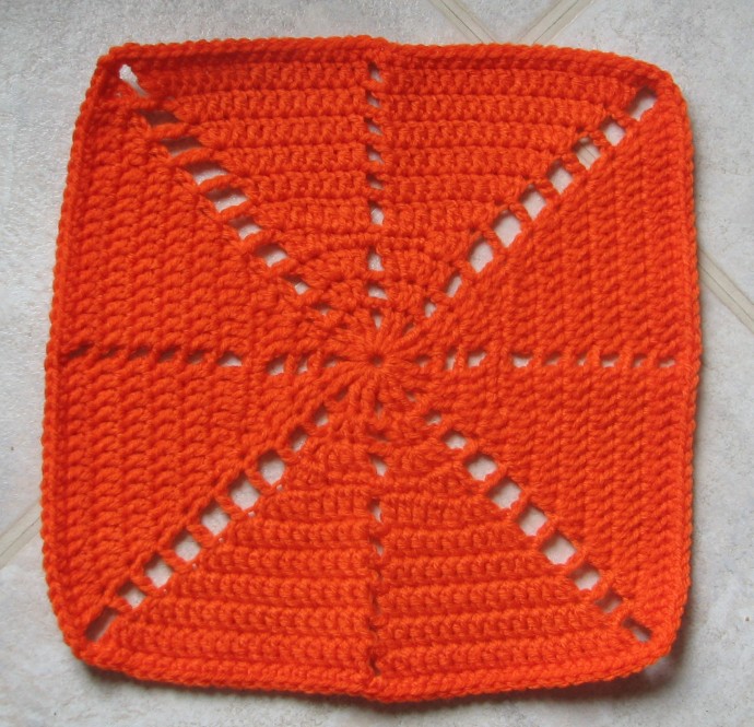 Crochet Citrus Spray Afghan Square Washcloth