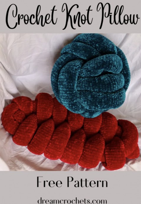 Super Easy Crochet Knot Pillow Pattern (FREE)