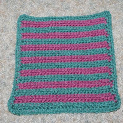 Crochet Ridges Afghan Square