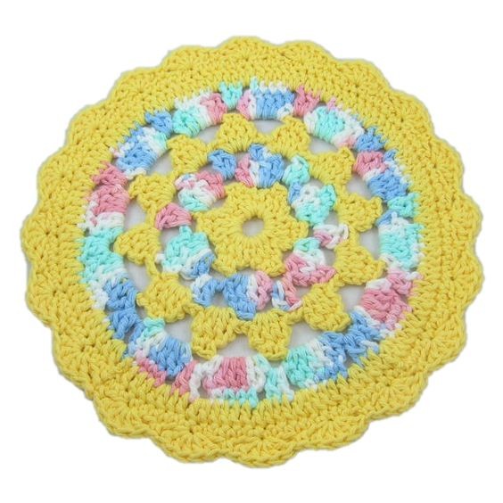 Crochet Spring Fresh Lazy Susan Mat