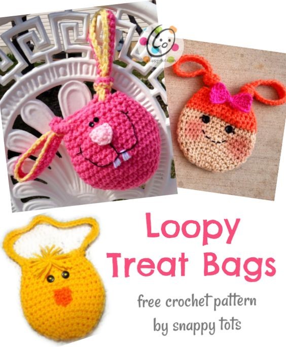 Crochet Loopy Treat Bags