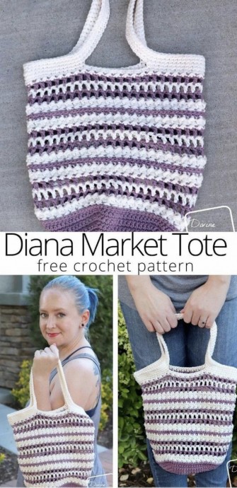 Crochet Diana Market Tote (Free Pattern)