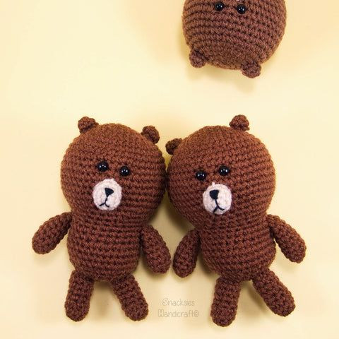 Crochet Line Brown Amigurumi