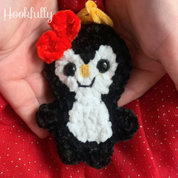 Crochet Penguin Ornament