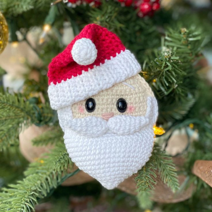 Crochet Santa Claus Ornament