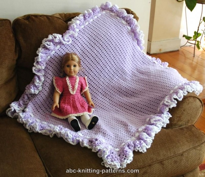 Crochet Baby Blanket with Ruffle