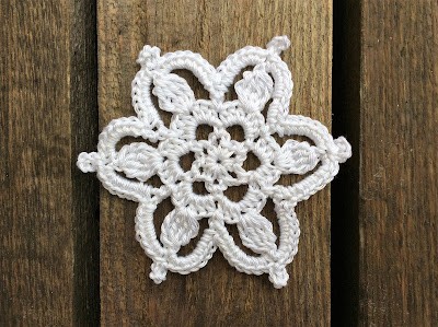 Crochet Snowflake Ornament Motif