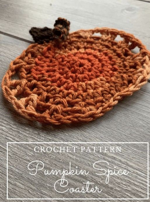 Pumpkin Spice Coaster Crochet Pattern (FREE)