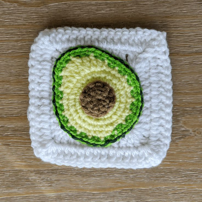 Crochet Avocado Square