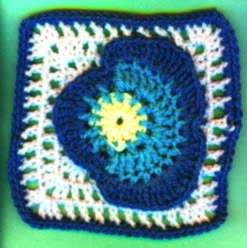 Crochet Viola Granny Square