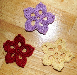 Crochet Tropical Flower Applique