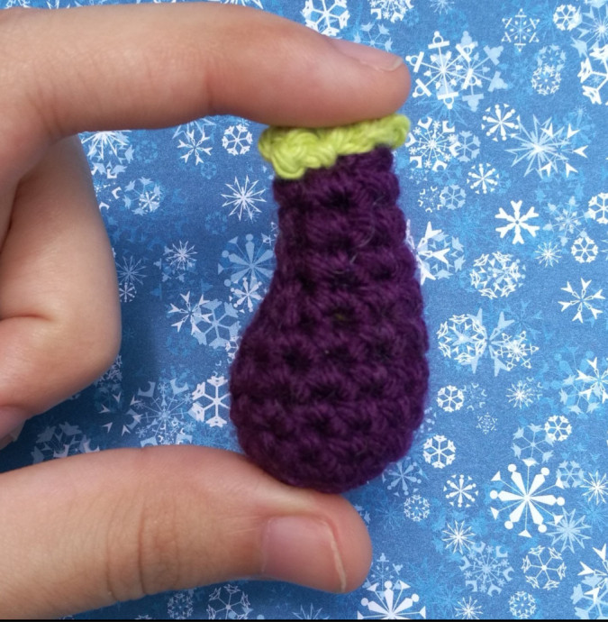 Crochet Adorable Eggplant