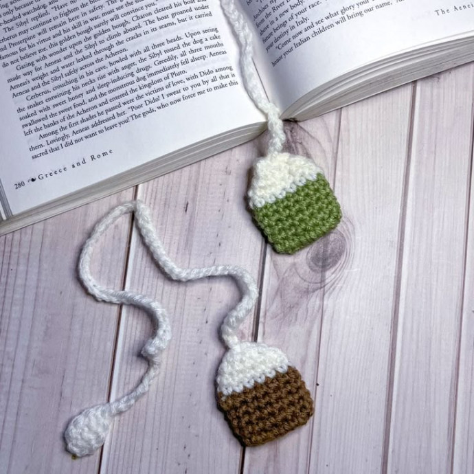 Crochet Tea Bag Bookmark