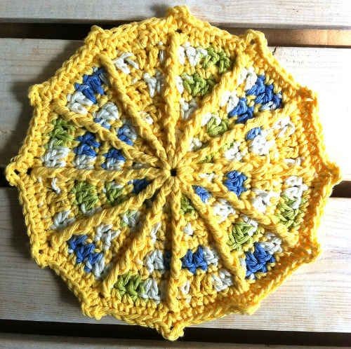 Crochet Sunshine & Cool Breeze Dishcloth