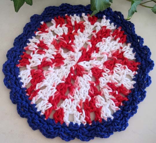 Crochet Wedgy Edgy Dishcloth