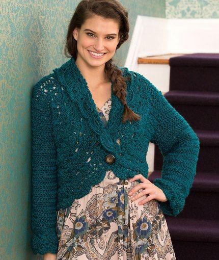 Crochet Buttoned Lace Cardigan