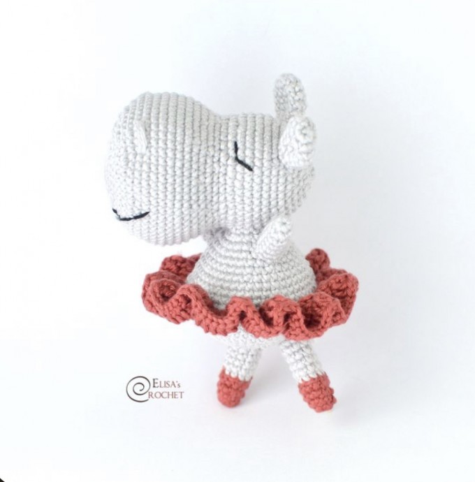 Irina the Hippo Ballerina Free Crochet Pattern